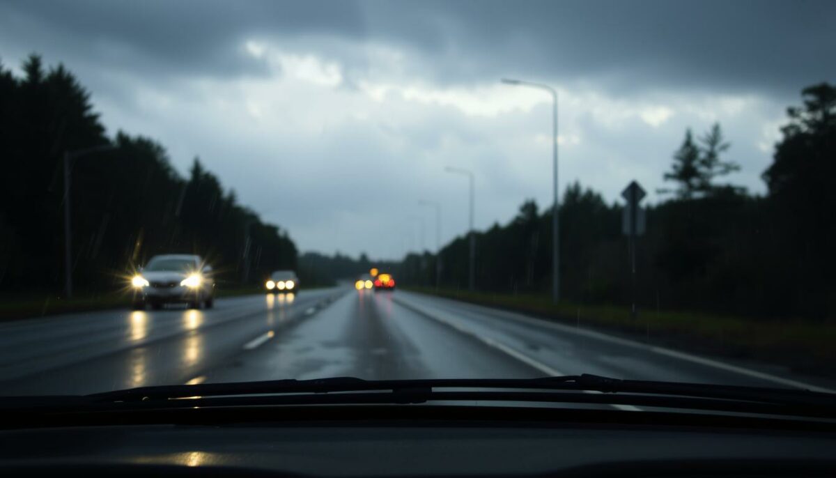 rain driving visibility issues in Maine